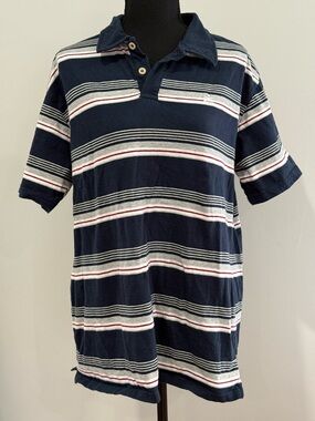 Machine XL Men's Navy Striped Polo Shirt - Classic Casual 470